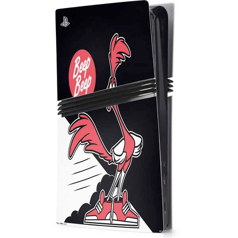 Looney Tunes Retro Road Runner PS5 Pro Console Skin